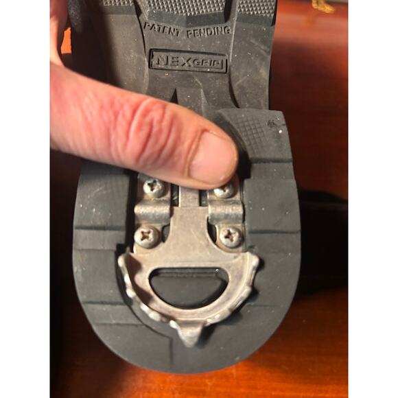 NexGrip Boots Ice Oslo 2 Winter Retractable Cleat Combine Black Womens 8 Leather - Picture 13 of 14